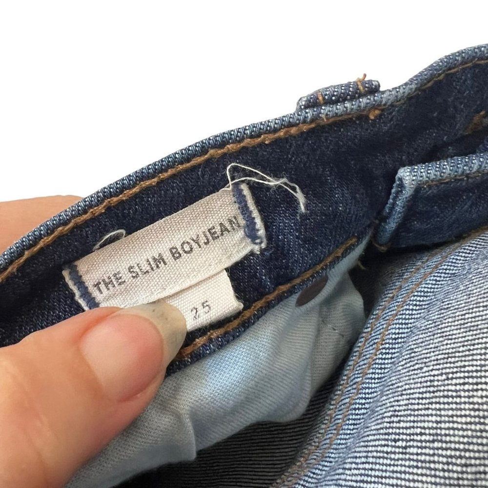 Madewell Slim Boyfriend Dark Wash Mid Rise Ankle Jeans 25 - Picture 9 of 10